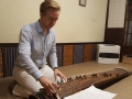 Koto -Me attempting to play the Koto